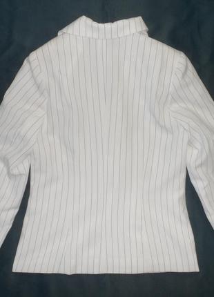 Пиджак женский белый в полоску размер 462 фото