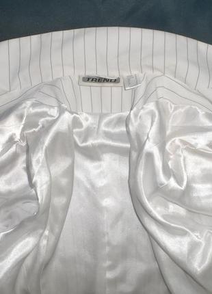 Пиджак женский белый в полоску размер 464 фото