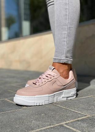 Жіночі кросівки nike air force 1 pixel beige pink знижка sale | smb9 фото