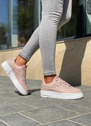 Жіночі кросівки nike air force 1 pixel beige pink знижка sale | smb5 фото