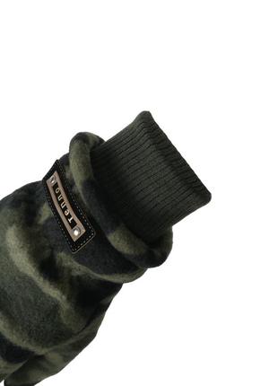 Перчатки флисовые с искусственным мехом и резинкой мультикам