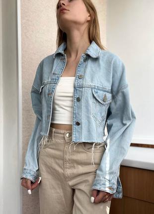 Джинсовка пиджак zara
