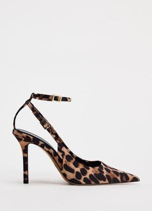 Открытые туфли леопардовые женские zara new4 фото