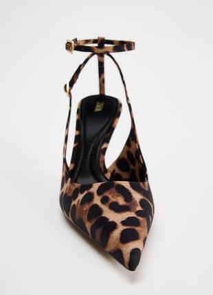 Открытые туфли леопардовые женские zara new2 фото