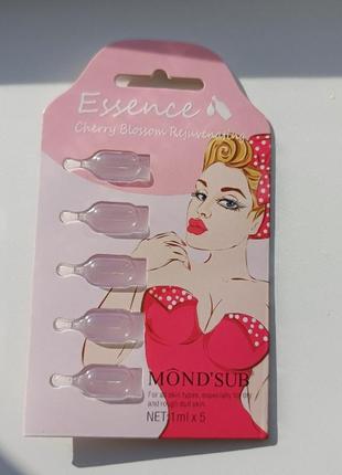 Ампулы для лица mond'sub cherry blossom rejuvenating essence омолаживающие, 5*1 мл