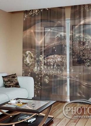Фото тюль "бриллианты на коричневом фоне" - любой размер! читаем описание!