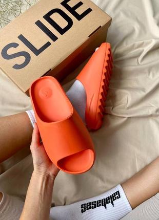 Женские шлепанцы оранжевый CAMPUS adidas yeezy slide «orange’9 фото