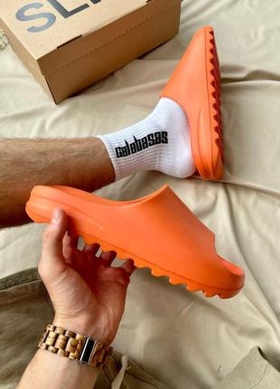 Женские шлепанцы оранжевый CAMPUS adidas yeezy slide «orange’3 фото