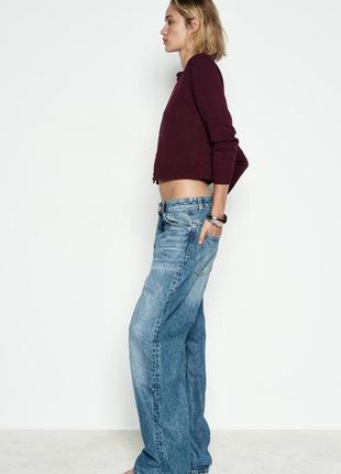Кардиган женский бордовый zara new5 фото