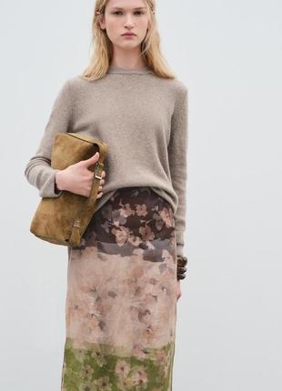 Шерстяной бежевый свитер женский zara new