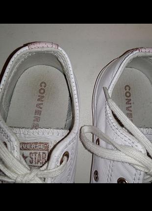 Брендовые кожаные кеды converse all star.8 фото
