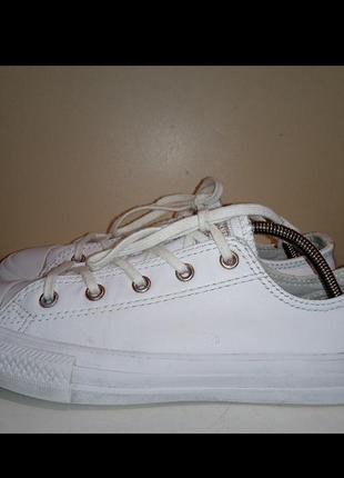 Брендовые кожаные кеды converse all star.2 фото