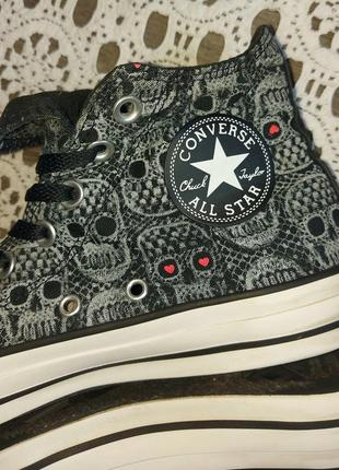 Кеди,конверси converse в черепах розмір 38