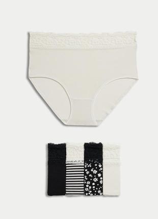 Набор женских трусов 5 штук marks & spencer р-р 16 full briefs трусы