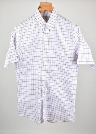 Чоловіча офісна сорочка у клітинку van heusen