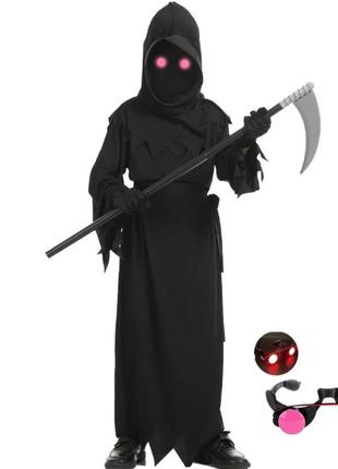 Дитячий костюм мара, привид, смерть з окулярами і косою