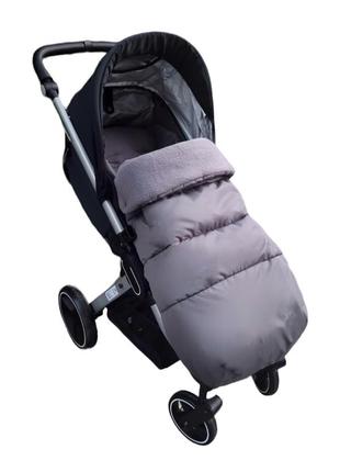 Конверт в коляску футмуф розмір 100х50 темно-сірий