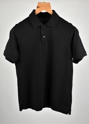 Мужское черное поло uniqlo