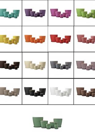 Керамический горшок грация шелк шоколад 1.2 л (разные цвета и размеры)2 фото