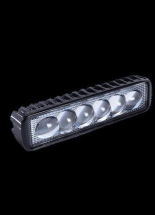 Фара led прямоугольная 18w (6 диодов) (наружная) 3d линза