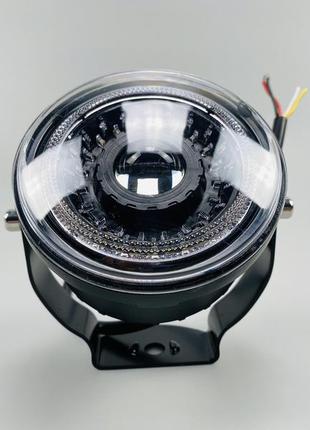 Фара противотуманная led 30w с четкой световой границей большой линзой и  и габаритным светом 8-80v