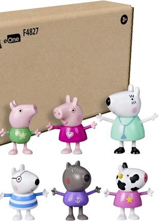 Ігровий набір з 8 фігурок з мультфільму свинка  пеппа peppa pig dr. polar bear calls on peppa