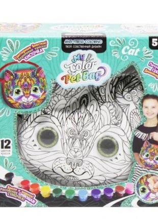 Сумочка-розмальовка у вигляді тварини danko toys my color pet-bag 01-02