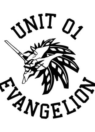 Наліпка на авто / мото / вітрину на скло кузов " аніме - євангеліон - unit 01 - evangelion " будь-який колір