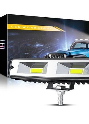 Фара led прямоугольная (chip cob) 48w 6000k (2 диода) (15см х 4см х 2.5см) пластик