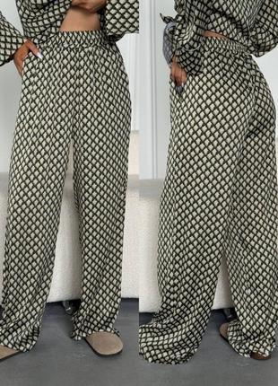 Элегантный и стильный костюм в пижамном стиле, шелк шифон премиум7 фото