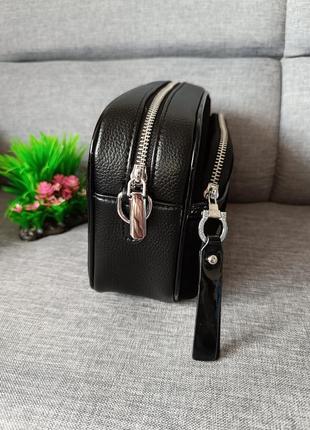 Стильная сумка от alex &amp; mia натуральная замша экокожа черная