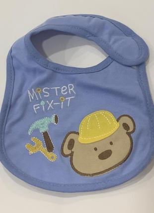 Слюнявчик тканевый m-61 на липучке