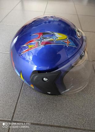 Шлем открытый синий, размер м(55-56)
