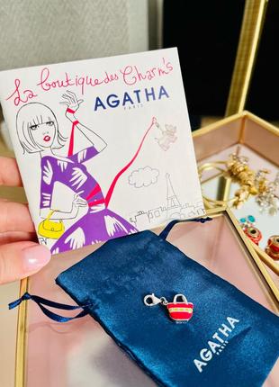 Красивый новый серебряный кулон / шарм agatha paris sterling silver 925