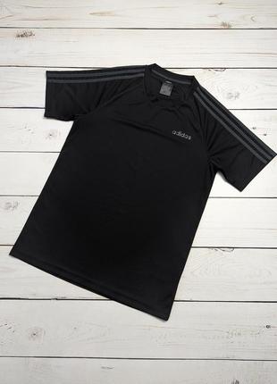 Мужская чёрная спортивная футболка adidas адидас оригинал