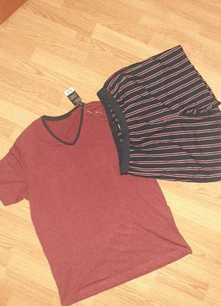 Чоловіча піжама футболка шорти m 48-50р livergy