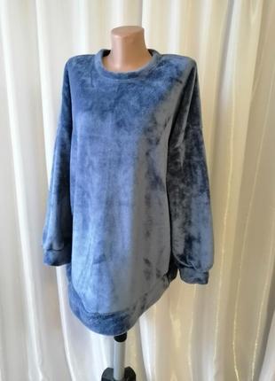 Кофта худи двусторонний мех плюш teddy для дома сна или прогулок