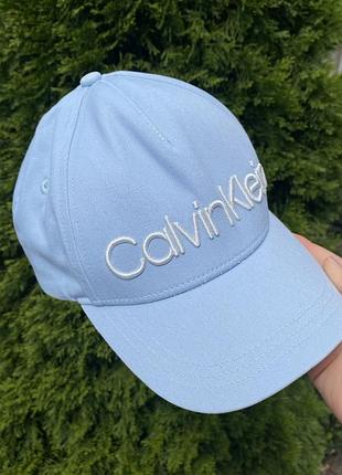 Кепка (бейсболка) calvin klein нежного голубого цвета