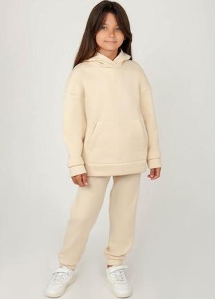 Подростковый теплый костюм на флисе, утепленный флисом детский зимний костюм, тёплый костюм на флисе на зиму