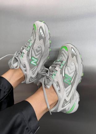 Нью беленс кроссовки new balance 725 grey / green premium