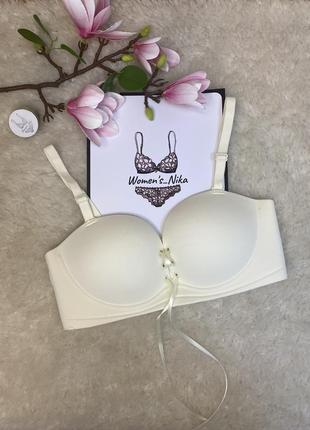 Бюстгальтер free bra пуш ап 34ав 36b 38b со шнуровкой мулен exact бра 2в1 трансформер  шампань