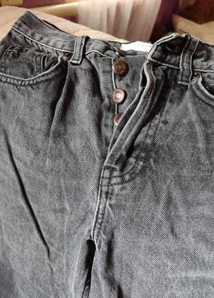Джинсы мом графитовые