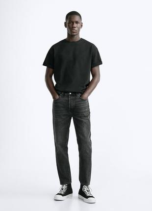 Джинси звужені zara slim cropped fit 8062/455/800