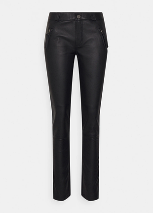 Кожаные брюки с трикотажными вставками gestuz