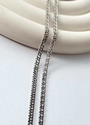 Срібний ланцюжок ланцюг плоский ромб 45 см срібло 925 проби родоване 2.70 г 811р1/45