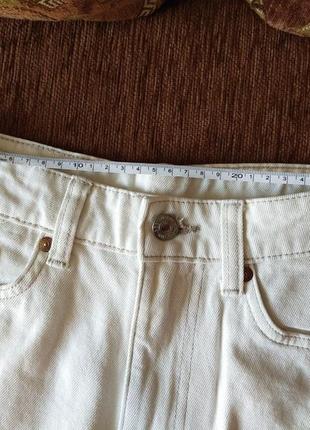 Белые джинсы деним h&m в стиле мам6 фото
