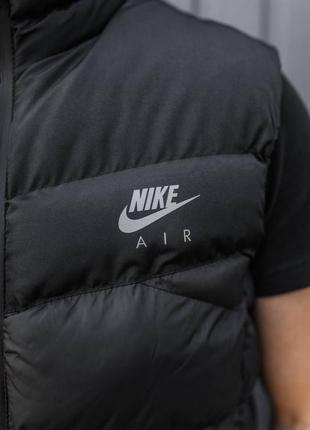 Мужская демисезонная жилетка безрукавка черная nike air