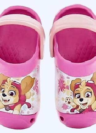 Кроксы сабо сланцы мыльницы принт skye  disney paw patrol  nickelodeon (франция)