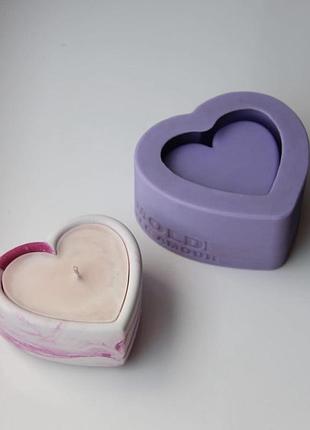 Силиконовый молд в виде сердца