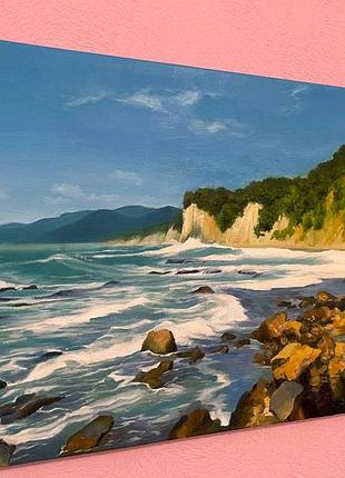 Картина маслом море